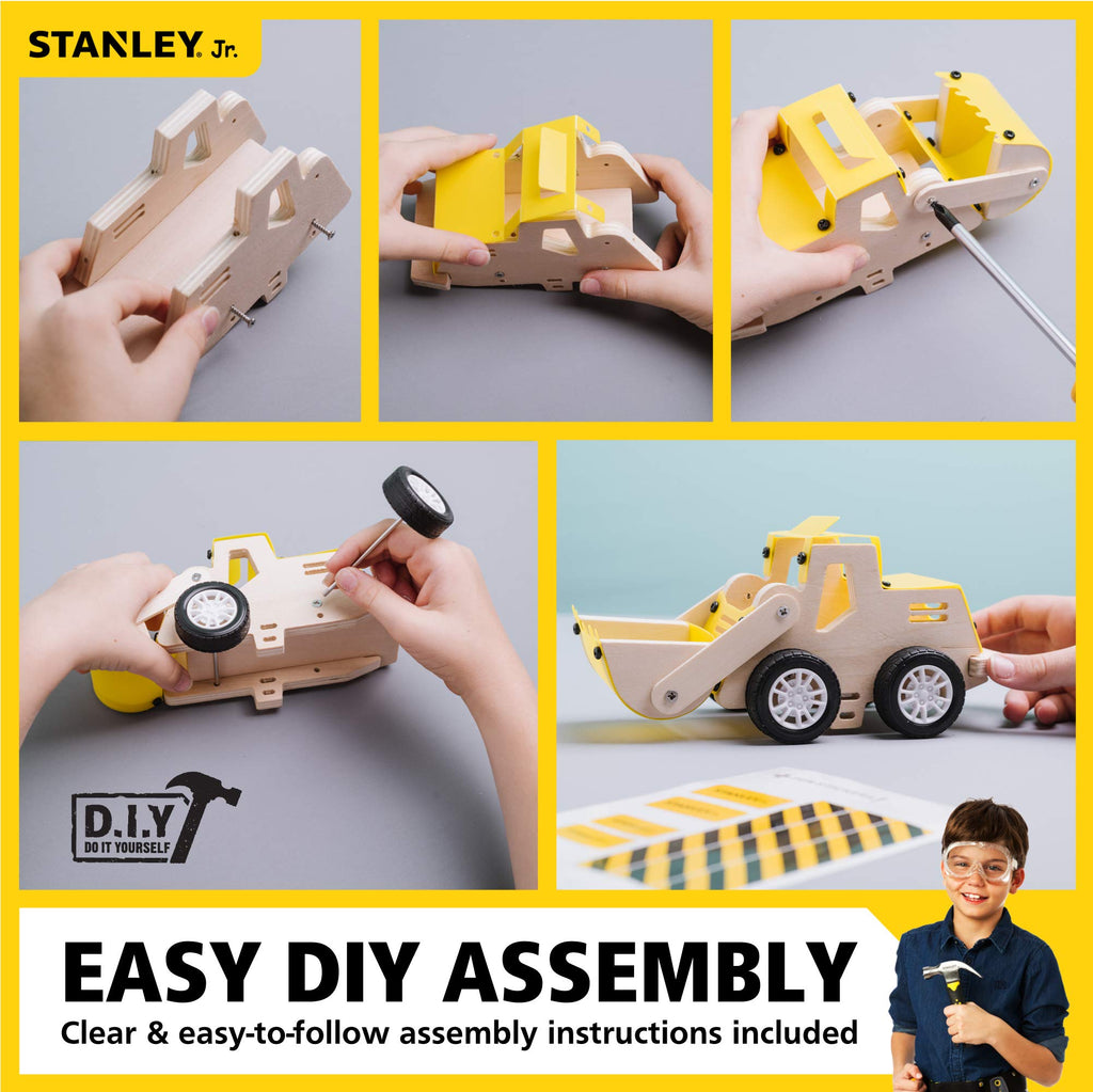 STANLEY Jr. Construction Truck Front Loader Wood Craft Kit