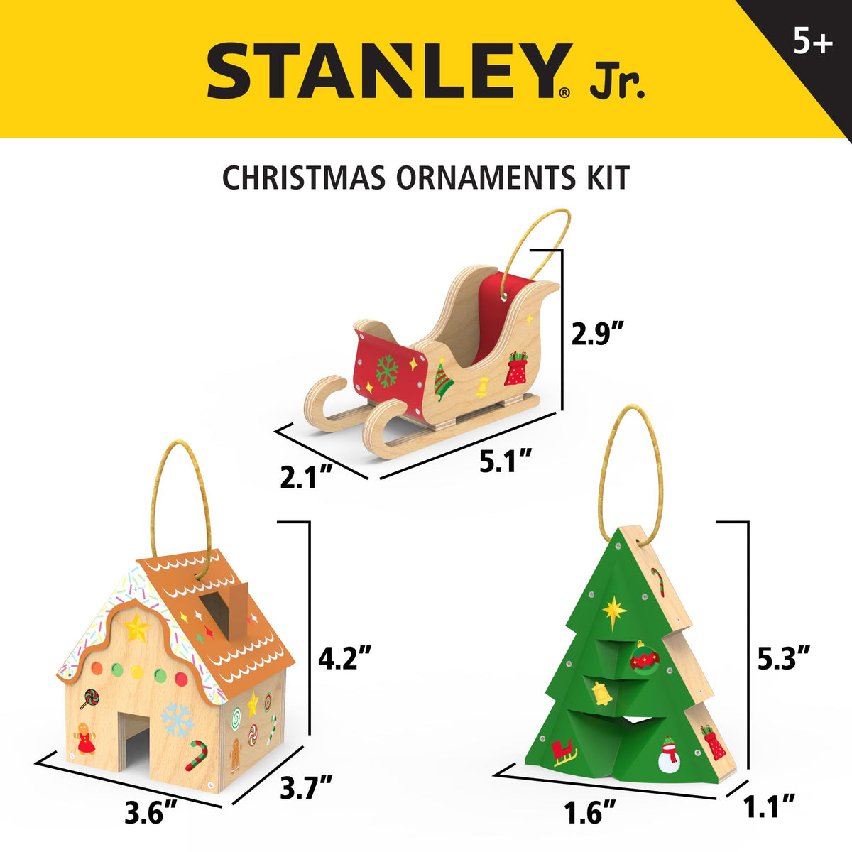 STANLEY Jr. Christmas Ornaments Kit Set of 3