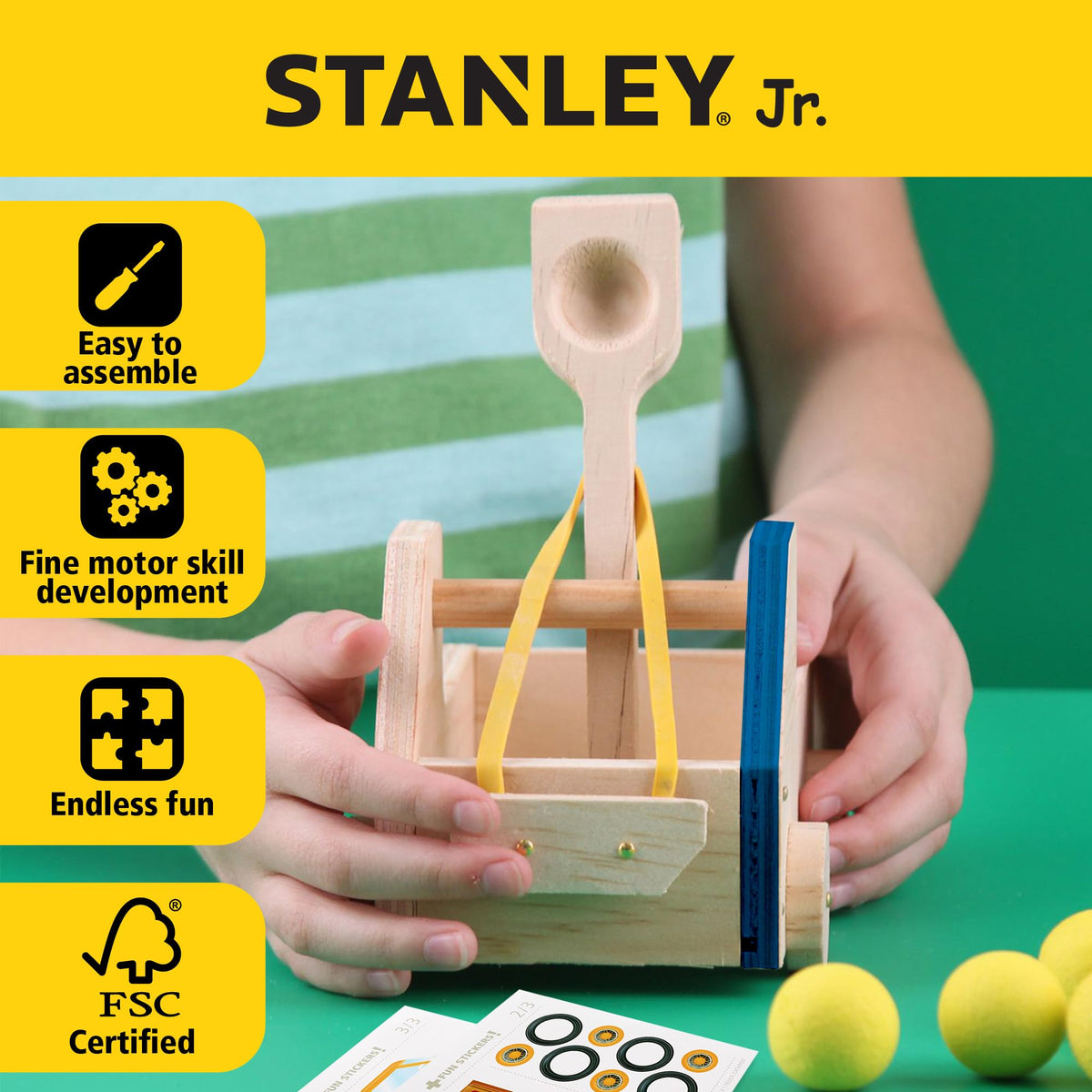STANLEY Jr. DIY Truck Catapult Kids Building Kit
