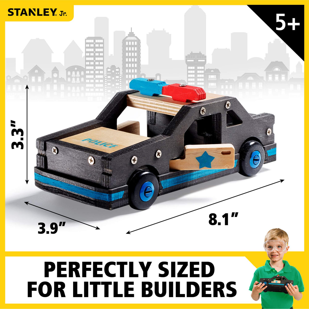 STANLEY Jr. Wood DIY Police Car Kit