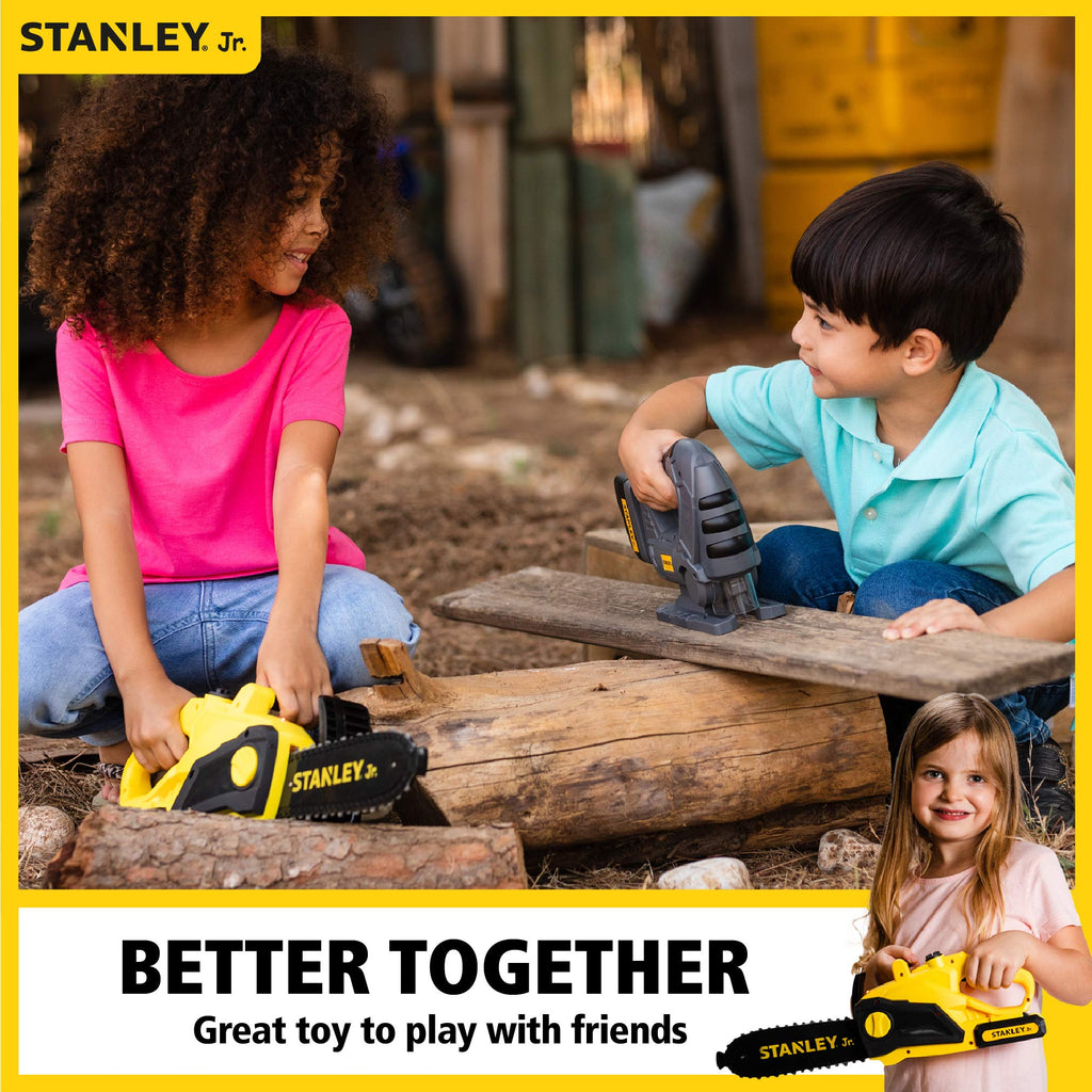 Red Toolbox Stanley Jr Battery Operated Delux Chainsaw,Yellow