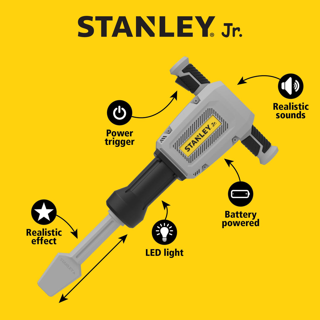 STANLEY Jr. Battery-Operated Jackhammer – Realistic Construction Toy
