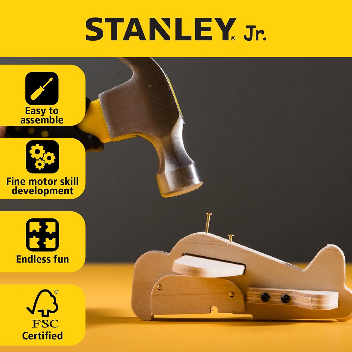 STANLEY Jr. Kids Woodworking Plain DIY Kit