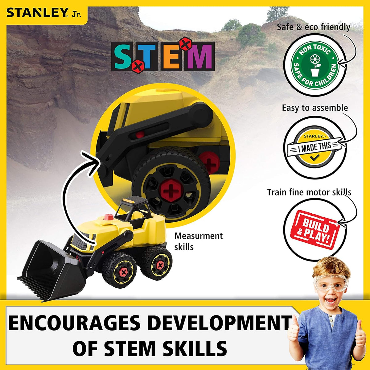 STANLEY Jr. Take Apart Front Loader Kit for Kids