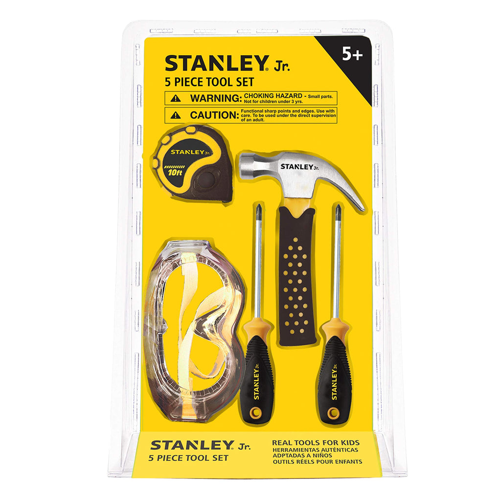 Stanley Jr Real Tool Set for Kids (5 pcs)