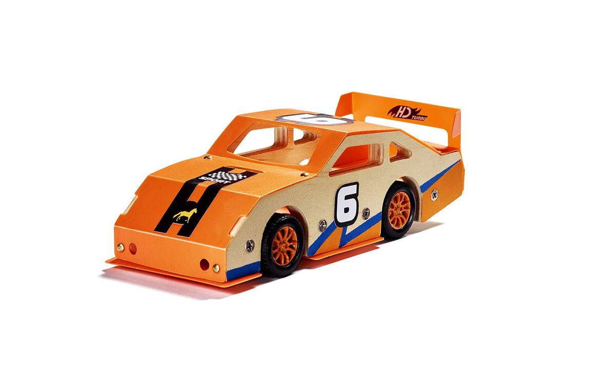 STANLEY Jr. Orange Race Car - DIY Woodworking Model Kits