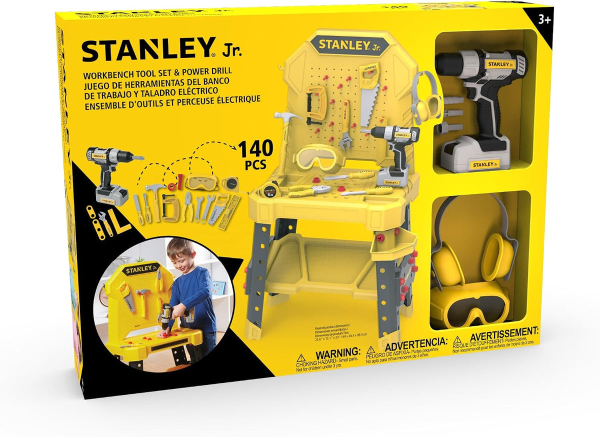 STANLEY Jr. Pretend Play Kids Tool Bench with Toolset