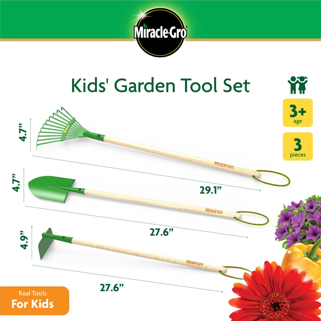 MIRACLE-GRO Set 3 pcs - Long Garden Tools