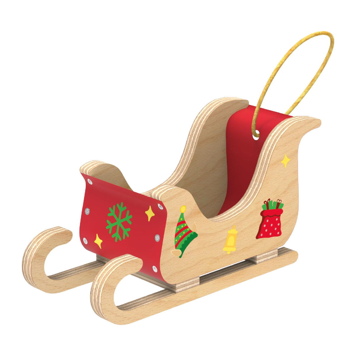 STANLEY Jr. DIY Wood Mini Santa Sleigh and Reindeer Set
