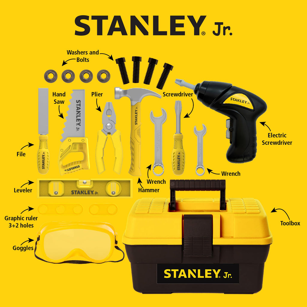 STANLEY Jr. Toy Toolbox Set 21 pcs