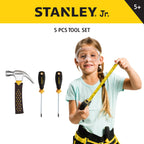 Stanley Jr Real Tool Set for Kids (5 pcs)