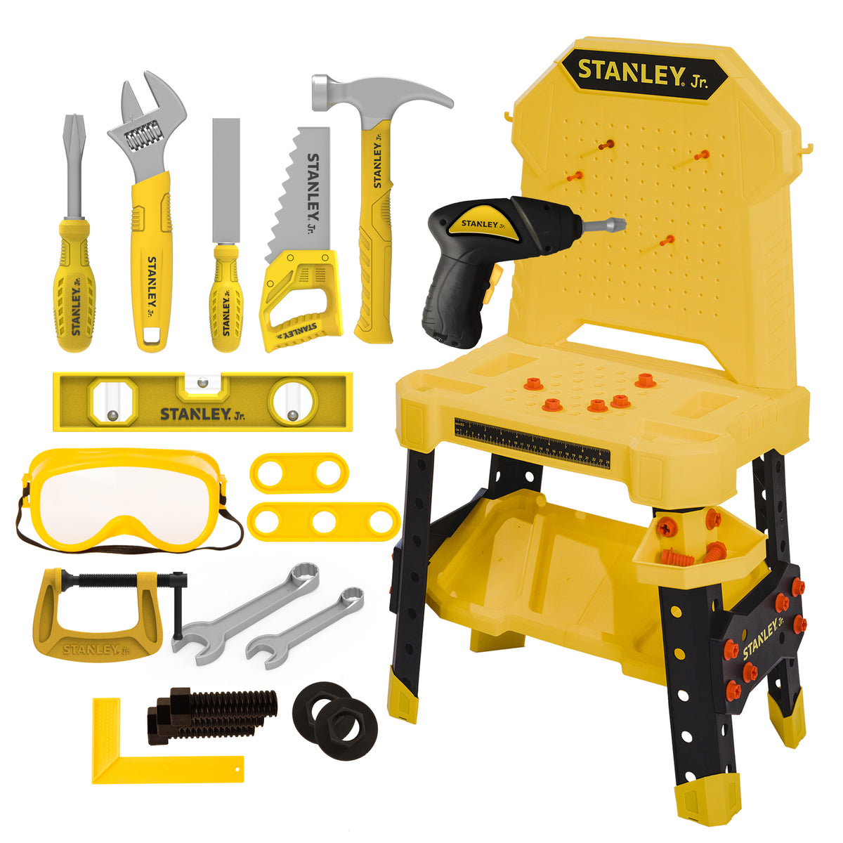 Pretend Play Workbench & Power Drill & Toolset