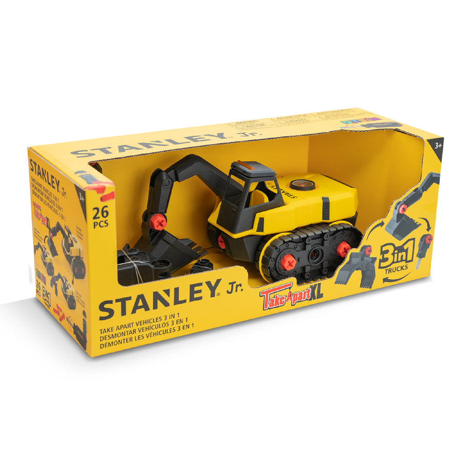 3 in 1 Take Apart XL Set Excavator, Jachammer, Claw