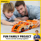 STANLEY Jr. Orange Race Car - DIY Woodworking Model Kits