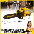 Red Toolbox Stanley Jr Battery Operated Delux Chainsaw,Yellow
