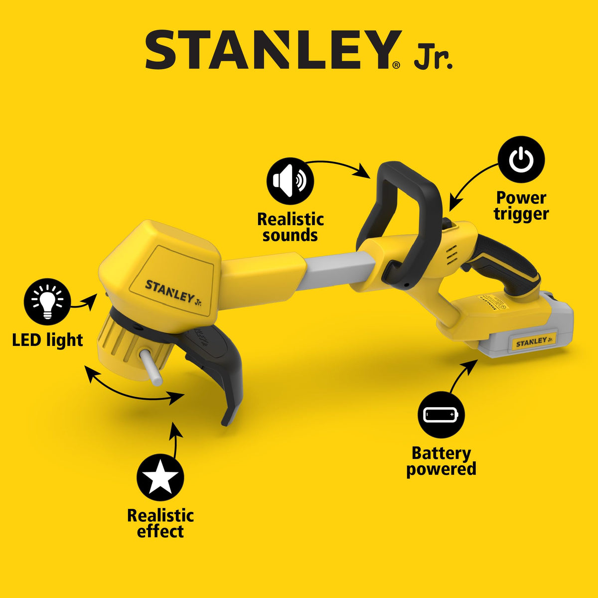 STANLEY Jr. Kids Battery Operated Toy Weed Trimmer