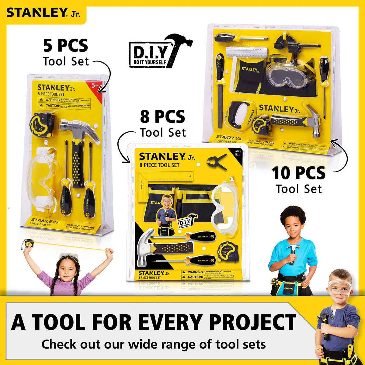 STANLEY Jr. Construction Truck Front Loader Wood Craft Kit