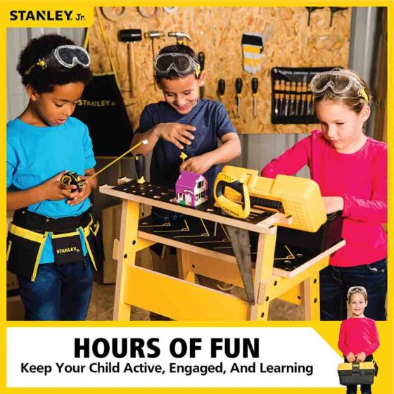 Toolbox with Toolset 5 PC Stanley Jr. - RED TOOL BOX